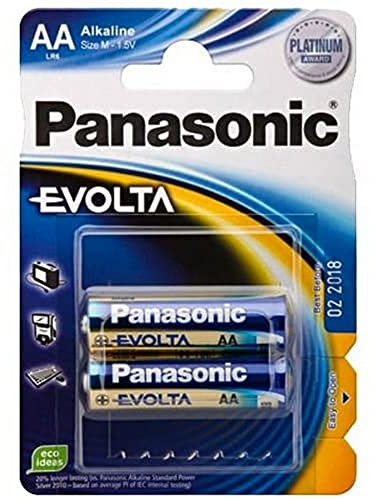 Panasonic Evolta AA LR6EGE/2BP - Pilas alcalinas, 1,5 V, 2 unidades, color azul