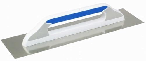 KUBALA 0250 Aufziehglätter Edelstahl 130 x 480 mm, glatt zum Auftragen von Gipsputz, Mörtel, Kleber und Wärmedämmarbeiten, für großformatige Fliesen