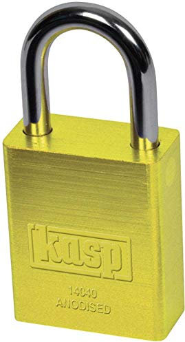 Kasp K14040GOLD Lucchetto, alluminio solido, 38 mm, oro