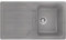 SCHOCK Küchenspüle Formhaus D-100 Croma 86x50 cm - CRISTALITE® Hellgrau mit Abtropffläche - Küchenspüle für 45 cm Unterschrank - Reversible Einbauspüle - Langlebige Quarzkomposit-Oberfläche