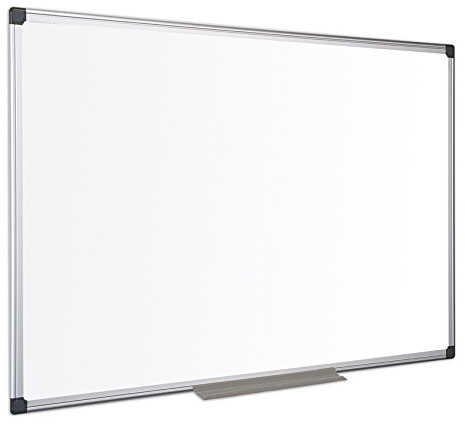 Bi-Office Magnetisches Whiteboard Maya, 200 x 100 cm, Lackierte Stahloberfläche, Trocken Abwischbar, Memoboard mit Aluminiumrahmen und Stifteablage, Magnettafel, MA2207170, Weiß