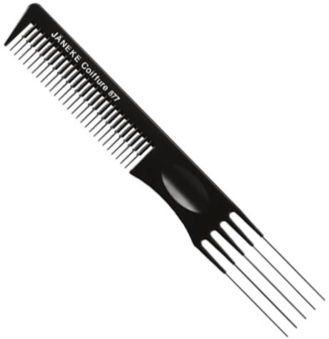 Jäneke 57877 – Peine profesional con peine tenedor para tupé (19 cm, 1 unidad)
