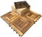 6 x piastrelle per terrazza in legno di acacia, 10 piastrelle a doghe, giardino, patio, terrazza, vasca idromassaggio. Piano Quadrato, 30 Cm, Motivo: Piastrelle