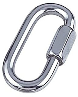 Merriway BH04986 (2 Pcs) Quick Link Chain Repair Shackles, M5 (3/16 inch) A2 316 Marine Grade Stainless Steel - Pack of 2 Pieces