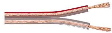 Goobay 15125 Lautsprecherkabel 2x0,75 mm² Kupfer Litze / Boxenkabel Audio Kabel Meterware / Speaker Cable Kupferkabel / Subwoofer Kabel / Transparent / 100m