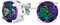 Unisex Schwarze Mystische Regenbogen Farbwechsel Zirkonia Solitaire AAA CZ Ohrstecker Für Frauen .925 Sterlingsilber Rund 8MM