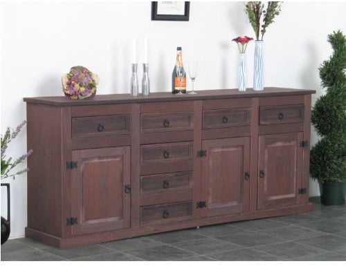 Dynamic24 Sideboard New Mexiko Mexico 7+3 Anrichte Buffet Schrank Kommode kolonial