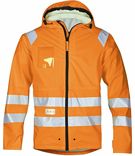 Snickers 82335500006 Size Large Class 3 High-Vis Rain Jacket - Orange