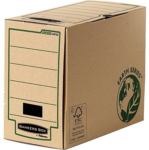 BANKERS BOX Archivschachtel A4+ Format, 150 mm Rückenbreite, Earth Series aus 100% recyceltem Karton, Pack mit 20 Stück