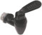 Bartscher Auslaufhahn A190141, A190161, Horeca GCM 3016, M15x1, schwarz, Rohrlänge 22 mm, Kaffeevollautomat