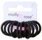 Set di 12 mini elastici antiscivolo in silicone per capelli, nero