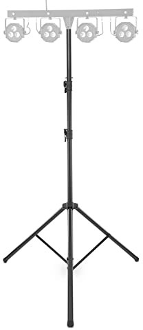 Showlite LS325 Lichtstativ (Standfestes Leuchten- und Boxenstativ für den mobilen Einsatz, max. Traglast: 50 kg, ausziehbar bis 325 cm, Rohrende 35 mm Ø, Aluminium) Schwarz
