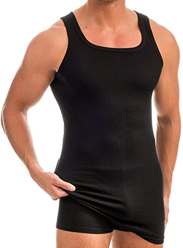 HERMKO 16027 Herren extralanges Unterhemd aus Baumwolle/Modal