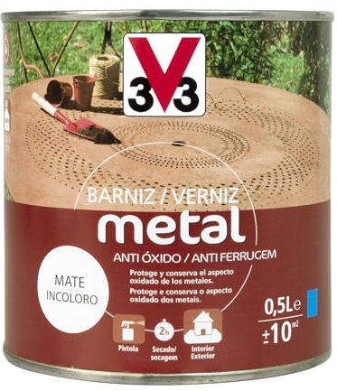 V33 Barniz metal mate incoloro 0.5 L