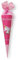 Schultüte aus Stoff 70 cm Einhorn Einhornkopf mit Namen Einschulungsdatum bestickt rot rosa grau dunkelblau, Farbe:pink