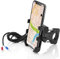 MidGard Universal Motorrad Handyhalterung mit USB-Ladefunktion Roller Smartphone-Halter für Handy, Smartphone, Navi usw.