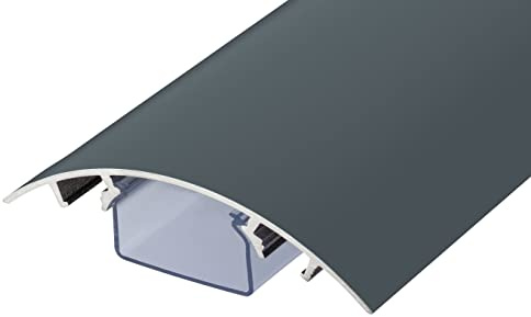 TV Design Aluminium Kabelkanal anthrazit seidenmatt RAL7016 in verschiedenen Längen von ALUNOVO Kabelschacht Kabelleiste Kabelführung Kabelmanagement (Länge: 40cm)