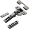 2 x Salice Topfband Serie 700 Titanium anthrazit mit Dämpfer im Topf 110° T48 Eckanschlag inkl. Linear-Montageplatte Höhe 3 mm mit Exzenterverstellung und Abdeckkappenset Schrankscharnier von SO-TECH®