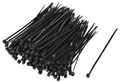 sourcing map 300 Stück Kabelbinder Ersatz 80mmx1.8mm Selbstsichernde-Nylon Schwarz