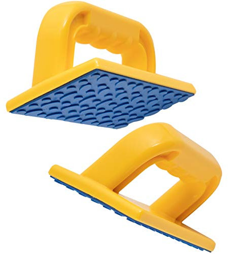 Fulton Gator Grip Safety Push Block 2 Pack with Blue Rubber Podular Pattern for Superior Gripping Power Ideal for Use On Router Tables, Jointers, Shapers and Band Saws