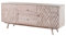 MASSIVMOEBEL24.DE MOSAYK Sideboard Akazie, Farbe:weiß lackiert, Größe:180x42x75 cm (BxTxH)
