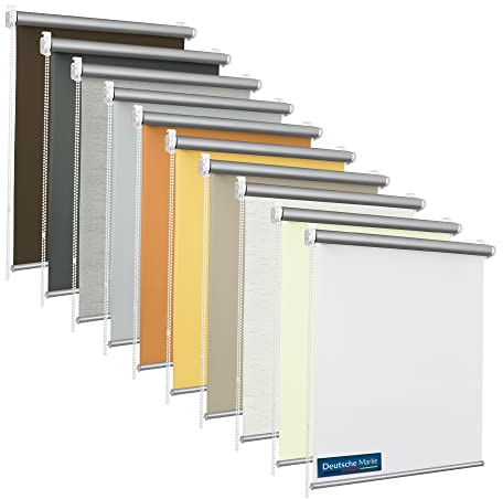 TEXMAXX® Verdunklungsrollo ohne Bohren - 100 x 220cm (Stoffbreite 96 cm) Hell-Grau/Thermo Rollos für Fenster ohne Bohren/Fensterrollo innen ohne Bohren/Thermorollo ohne Bohren inkl. Zubehör