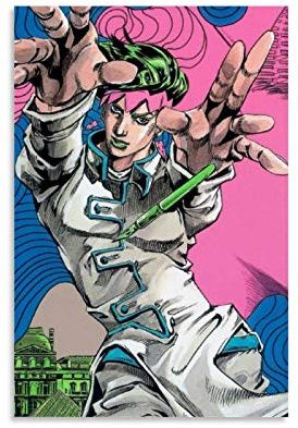 WRIO Anime Poster Jojos Bizarre Adventure Leinwand Kunst Poster und Wandkunst Bilddruck Moderne Familienzimmer Dekor Poster 16x24inch(40x60cm)