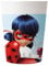 Procos Miraculous Ladybug 92858 Reusable Cups 230 ml Capacity Reusable Party Tableware Set of 2