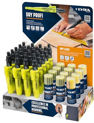 LYRA DRY PROFI Baumarker + Ersatzminen Display