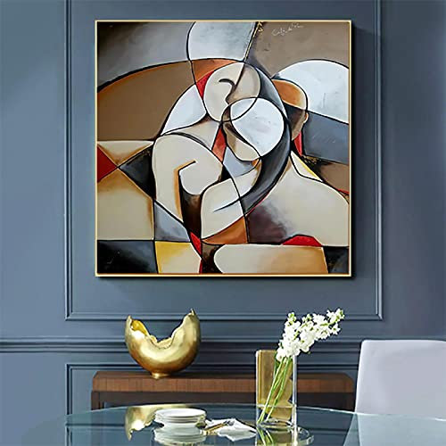 Toile Mur Art Célèbre Picasso Abstrait Rêve Femme Toile Peinture Femme HD Toile Affiche Chambre Décor À La Maison Image 80x80cm (32x32in) Cadre Intérieur