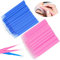 200 Stück microbürsten wimpernverlängerung, Einweg Microbürsten Microbürstchen Wimpernverlängerung für Makeup Zahn und Mundpflege, 2mm Blau + 1.5mm Rosa