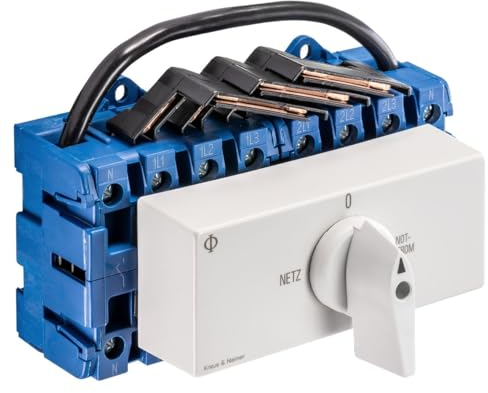Kraus&Naimer KG64B K950 VE2 +F437 Umschalter 4-polig 63A mit Stellung Netz 0 Notstrom Schnappbefestigung Lastschalter