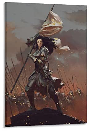 Joan Of Arc Kunstposter, Vintage-Poster, dekoratives Gemälde, Leinwand, Wandkunst, Wohnzimmer, Schlafzimmer, Gemälde, 40 x 60 cm