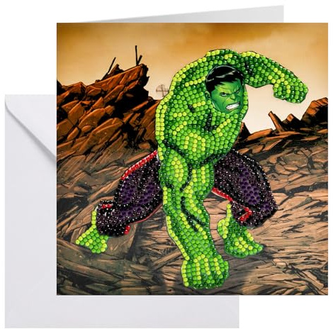 CRYSTAL ART Hulk Marvel Card 18x18cm