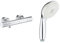 GROHE Mitigeur thermostatique douche Precision Get, montage mural, indicateur de température & 27597001 Tempesta 100 Douchette à main 2 jets, Chromé