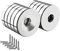 Wukong 10 Stück Neodym Magnete, 20X4mm Extra Stark mit Loch Magnets Stark Groß Schraubbar Senkkopf für Magnettafel, Werkzeugraum, kühlschrank Flach Topfmagnet