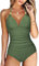 Svanco Badeanzug Damen Bauchweg Rückenfrei Shape Badeanzüge Neckholder Sexy Push Up Bademode mit Cups