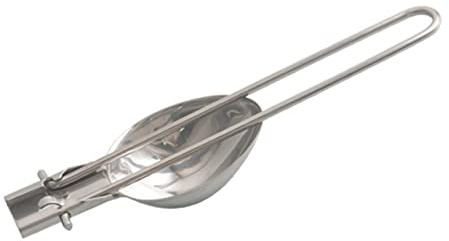 MagiDeal Stainless Steel Outdoor Tableware Folding Cooking Utensil Flatware Cookware Camping Cutlery for Fishing Camping Picnic Barbecue Travel, Spoon