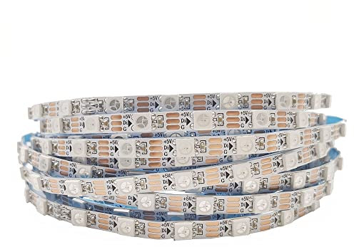 Adressierbar DC5V WS2812B 5.5mm Largeur Super Narrow RGB 5050SMD Individuellement Adressable Programmable 1M 60Pixels Flexible Weiße PCB LED Strip Light pour PC Case ect