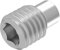 SECCARO Perni filettati con esagono incassato e perno M5 x 8 mm, in acciaio inox V2A VA A2, DIN 915/ISO 4028, 20 pezzi