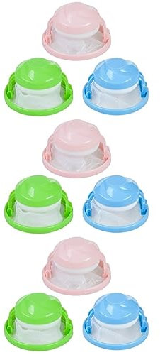 DOITOOL 9pcs Filter Bags Reusable Mesh Laundry for Washing Machine Lint Trap Debris Catcher for Dog and Random Colors