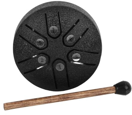 Hand Pan Drums, Portable Mini Steel 6 Notes Tongue Drum Gifts for Beginner Adults Kids