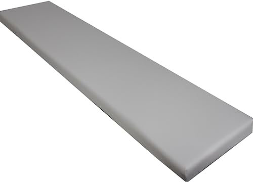 kissenfabrik-juwan 2er-Set Bierbankauflage Bankauflage Festzeltgarnitur Kunstleder 110 x 25 x 5 cm, für Innen und Außen (Weiß)