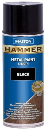 Maston Spray Paint Hammer Smooth Black 400ml