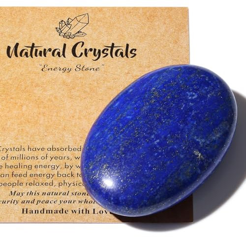 AWARDSEN 1 PCS 2.4 Lapislazuli Edelsteine Groß, Kristall Oval Heilung Kristall für Reiki Heilung, Wiccan Lieferungen, Balancing Meditation Zubehör