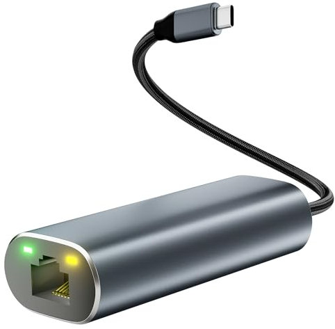 USB C to Ethernet Adapter 2.5 Gigabit, Aibilangose Ethernet to USB C Adapter, 2.5 Gbps Ethernet Adapter for Laptop, USB Ethernet Adapter, USB C to RJ45, LAN Adapter, Ethernet Cable Adapter for Macbook