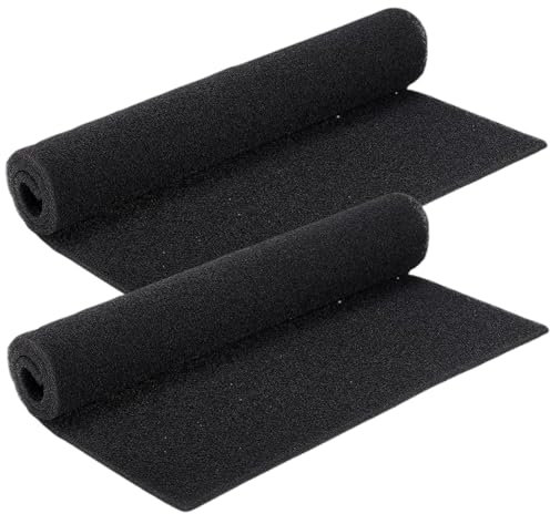 Lawnrden Replacement Air Conditioner Foam Filter,2Pcs Window Air Conditioner Filters,Air Conditioner Replacement Filters,Charcoal Air Filter Sheet,Washable Reusable Foam Pad Pre Filter Roll