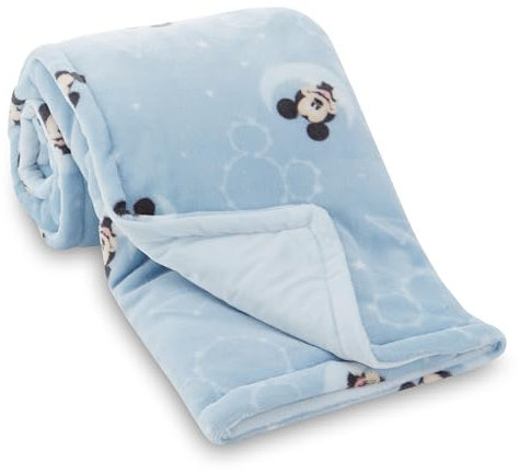 Disney Mickey Mouse, Minnie Mouse, Winnie Puuh, Lilo und Stitch, 2-lagige Babydecke, weiches Fleece mit Polyfill, gemütliche und warme Babydecke für Babys, Jungen und Mädchen, 76,2 x 101,6 cm