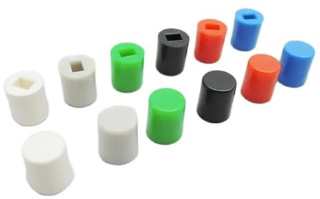 30pcs A06 Tactile Push Button Switch Cap for 7 * 7mm;8 * 8 mm;8.5 * 8.5mm Switchs red black blue green white grey(2)