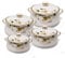 AKH Insulated Casserole Dishes | Serving Dishes With Lid | Stainless Steel Inner | Keep Food Warm | Thermal Food Container | Hot Pot | (White, SET OF 4)